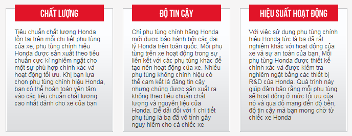 Phụ kiện honda chính hãng